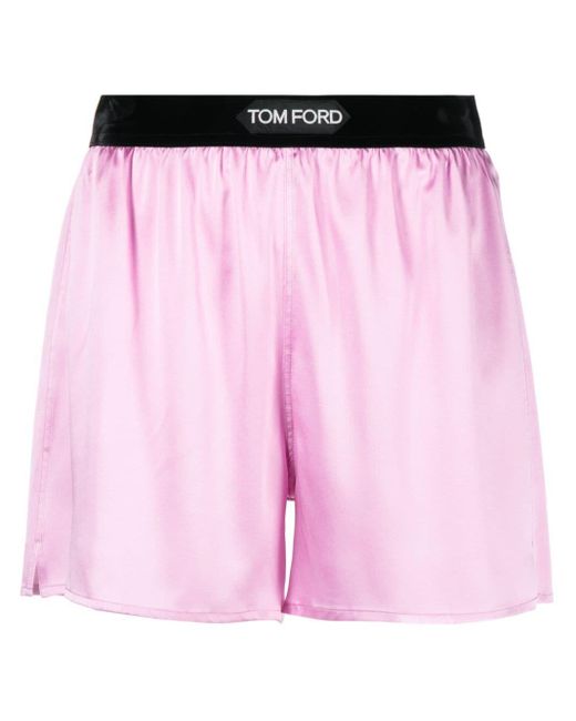 Pantalones cortos con logo en la cinturilla Tom Ford de color Pink