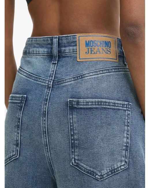 Moschino Blue Pearl-Embellished Jeans