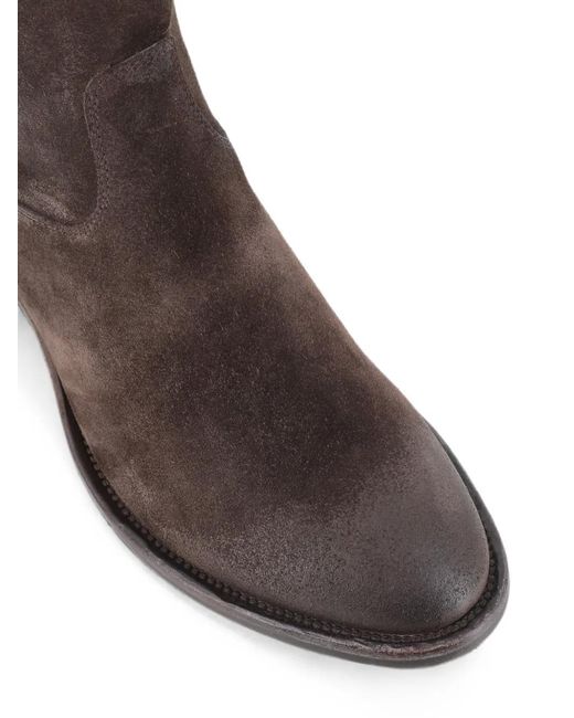 Officine Creative Brown Suede Ankle Boots