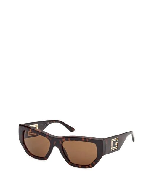 GUESS EYEWEAR Brown Rectangle-Frame Sunglasses
