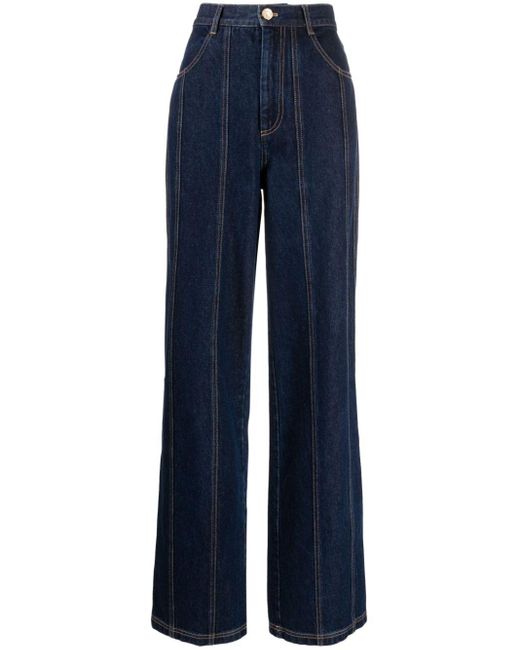 Acler Blue Valleybrook Wide-leg Jeans