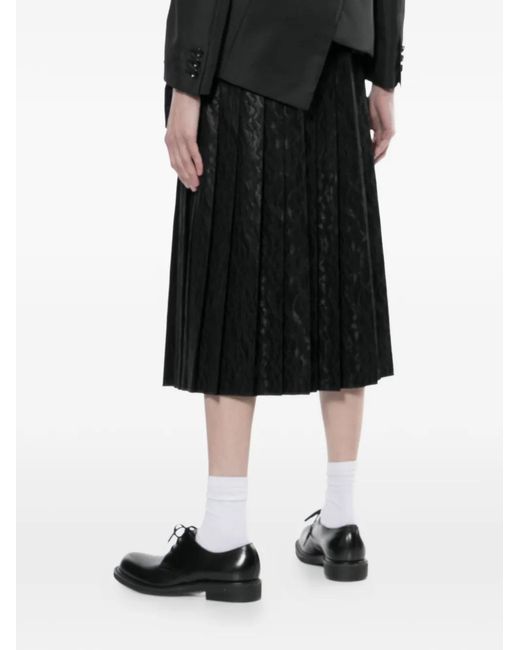 Junya Watanabe レース プリーツスカート ブラック | Lyst