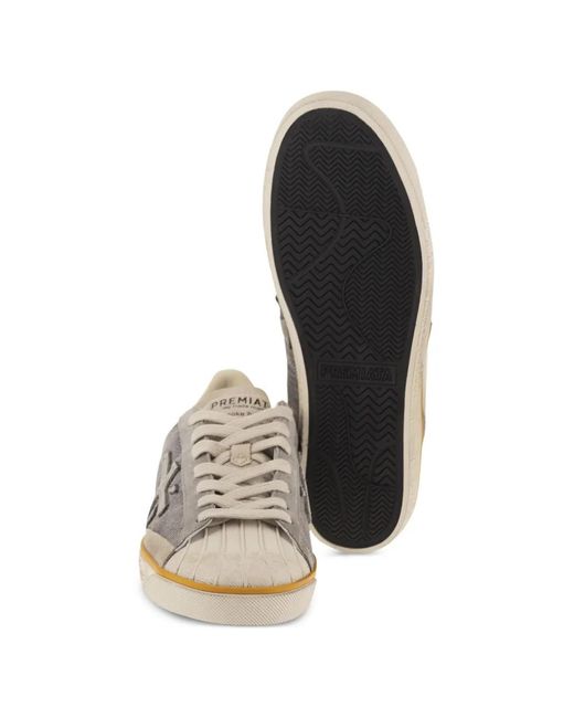 Premiata White Steven 8050 Logo-Patch Sneakers for men