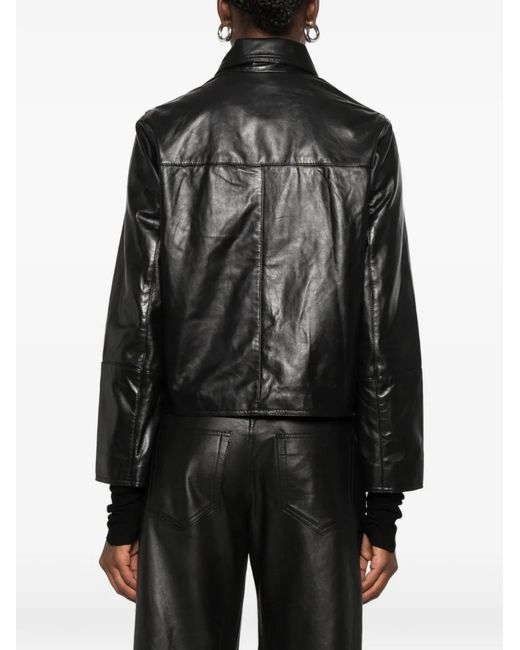 Zadig & Voltaire Black Veste Lessa En Cuir