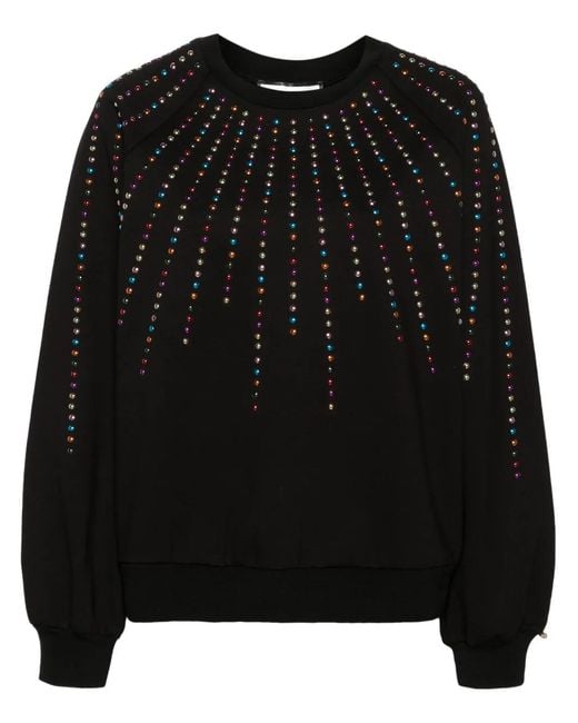 Nissa Black Stud-Embellished Jumper
