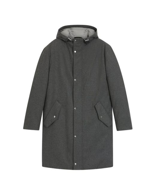 Boss Gray Hooded Padded Coat for men
