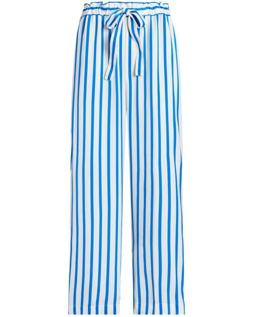 Polo Ralph Lauren Blue Striped Straight-leg Trousers