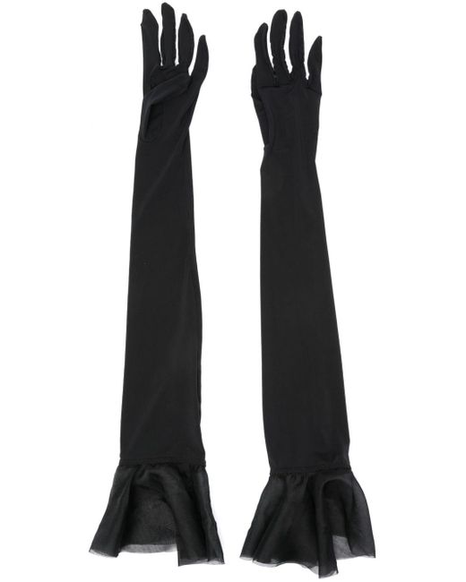 Anna October Black Handschuhe mit Rüschen