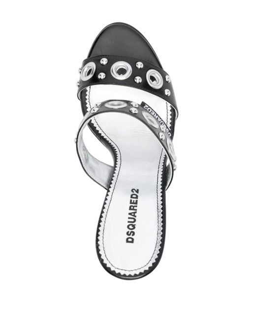 DSquared² Black Gothic 100Mm Leather Sandals