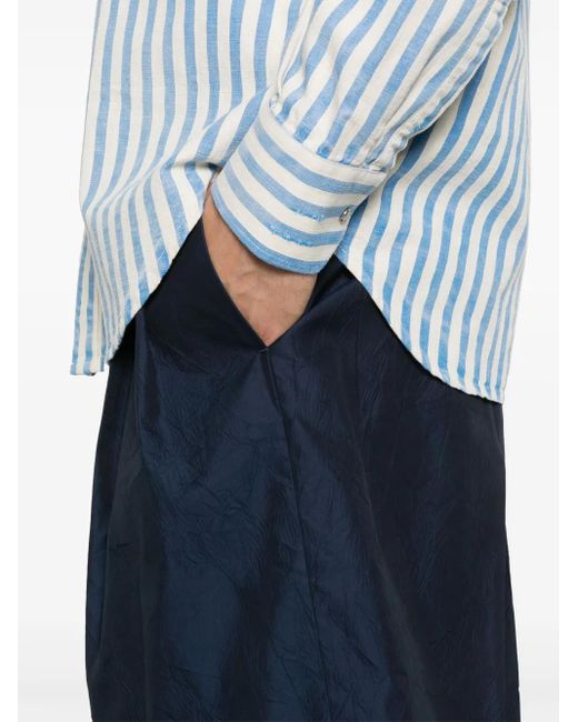 Tommy Hilfiger Blue Crinckled Shorts for men