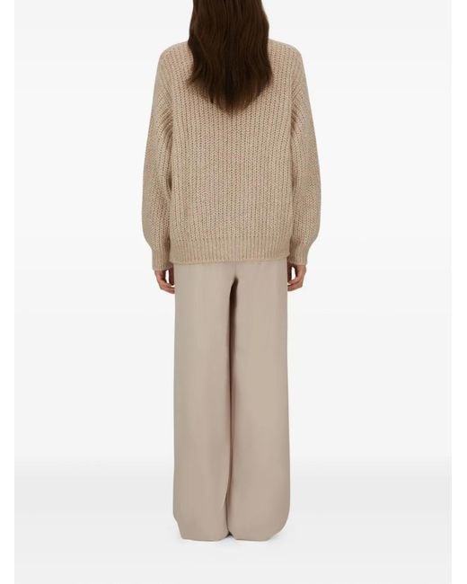 Herno Natural Turtleneck Ribbed Sweater