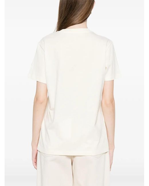 Moncler White Round-Neck T-Shirt