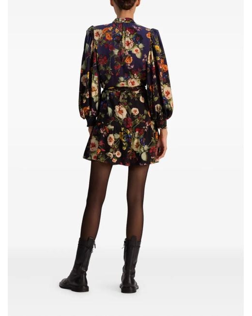 Alice + Olivia Blue Antonette Minikleid