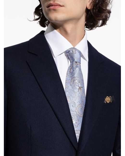 Cravatta Con Stampa Paisley di Etro in Blue da Uomo