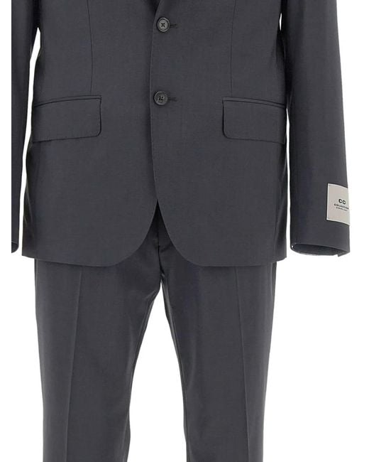 Corneliani Gray Single-Breasted Two-Button Suit for men