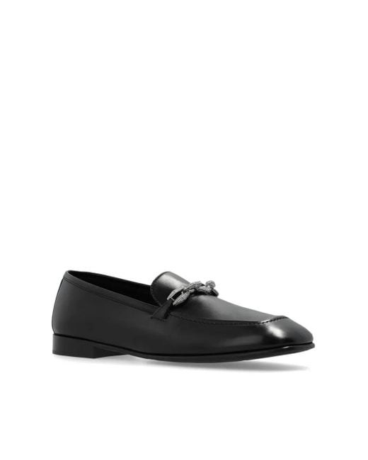Jimmy Choo Black Tilda Leather Loafers