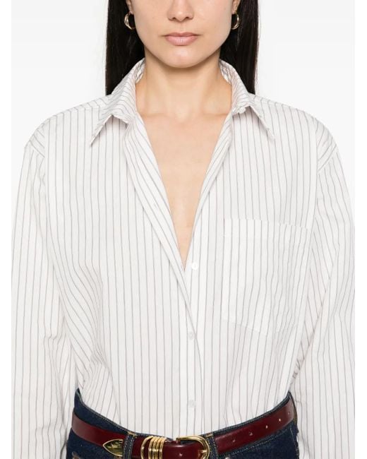 Anine Bing White Braxton Shirt