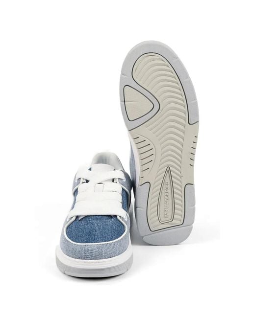 Karl Lagerfeld Blue Kourtney Denim Sneakers