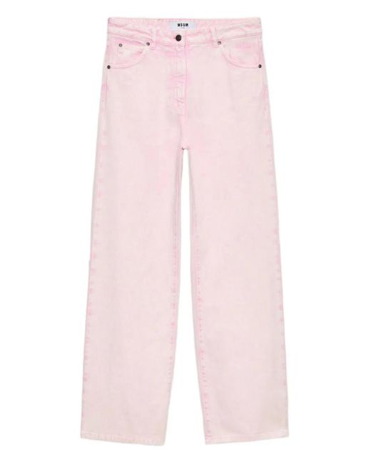 Pantalon À Coupe Ample MSGM en coloris Pink