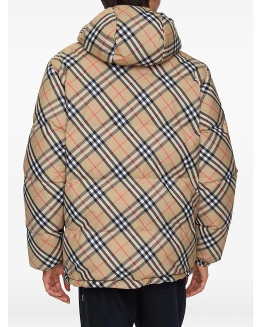 Plumífero reversible a cuadros Burberry de hombre de color Black