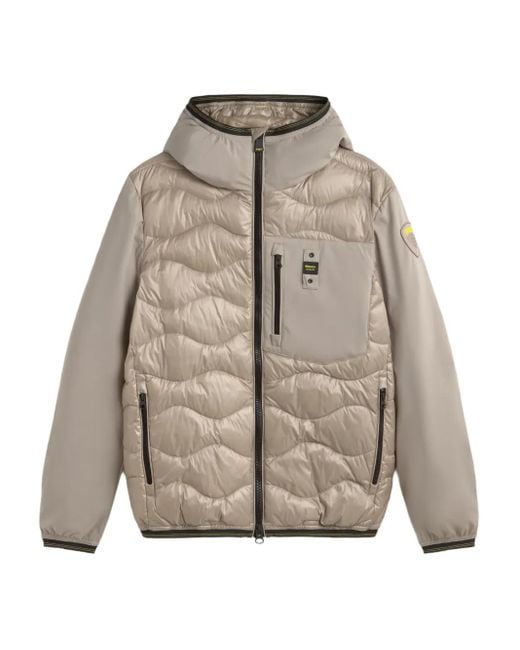 Blauer Gray Quilted Hooded Jacket for men