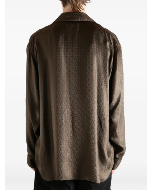 メンズ Saint Laurent Long Sleeve Shirt Brown