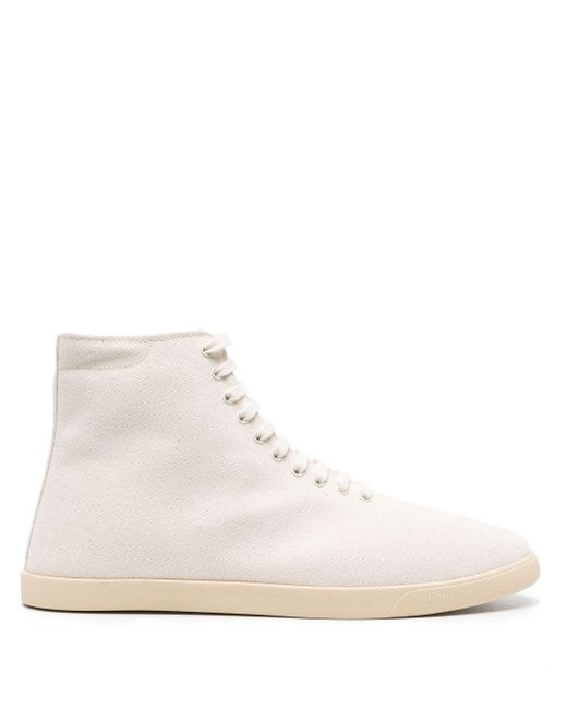 The Row Natural Neutral Sam High-top Canvas Sneakers