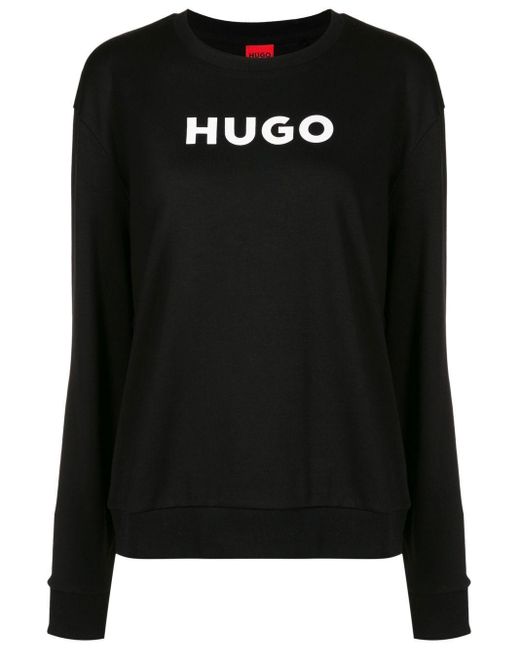 HUGO ロゴ スウェットシャツ Black