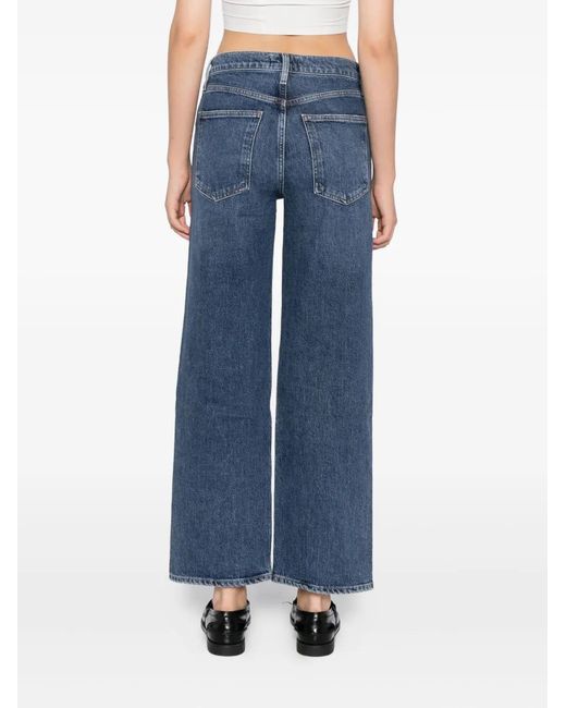 Agolde Blue Harper Straight Jeans