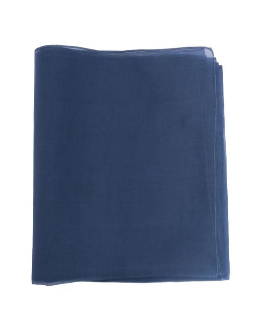 Max Mara Blue Fanfara Silk Scarf