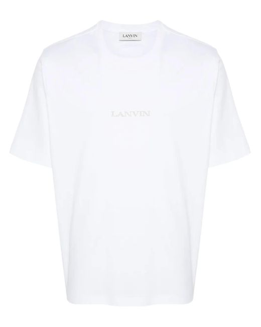 メンズ Lanvin ロゴ Tシャツ White