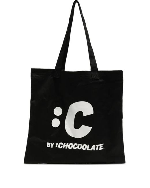 Chocoolate Black Graphic Tote Bag for men