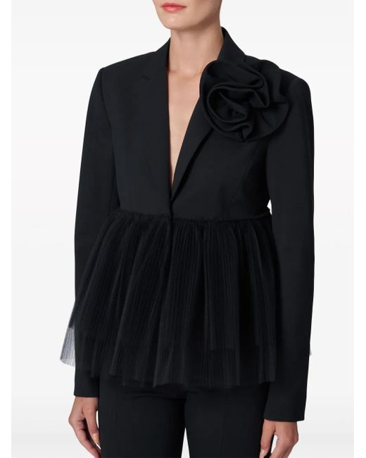 Carolina Herrera Black High-Waist Flared Trousers