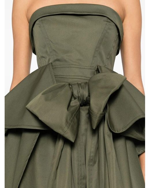 Viktor & Rolf Green Bow Drape Mini Dress
