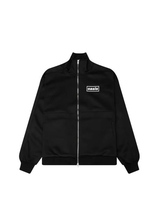 Pleasures Black Logo-Patch Track Jacket for men