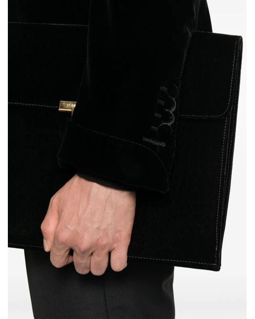 Blazer Shelton De Terciopelo Con Botones Tom Ford de hombre de color Black