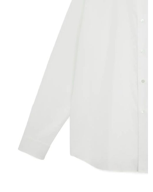 Auralee White Buttoned Long-Sleeve Shirt for men