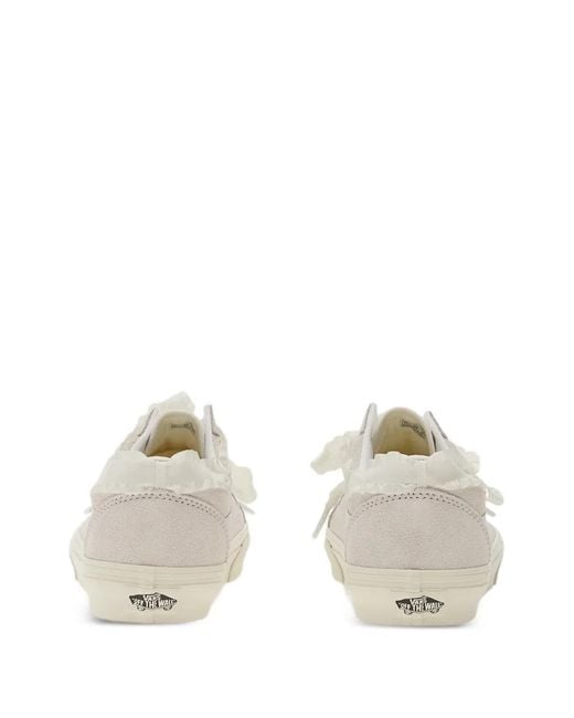 Vans White Ruffle-Trimmed Old Skool Sneakers