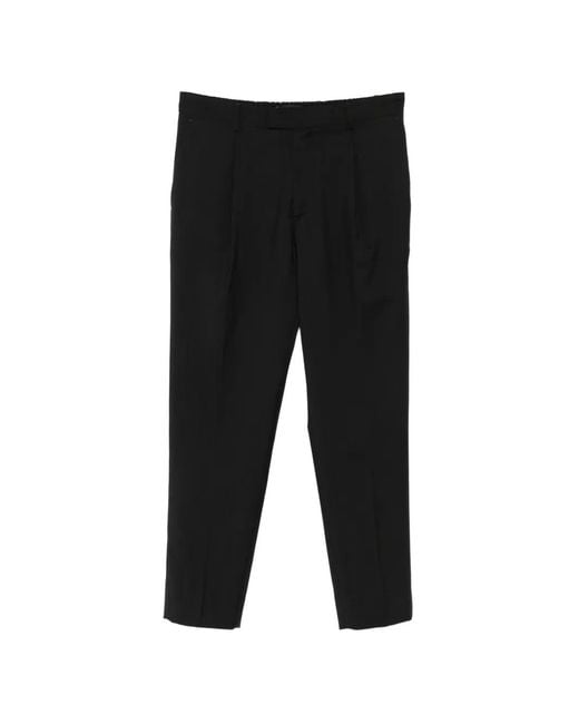 Low Brand Black Pantalon Overseas Plissé À Taille Élastiquée for men