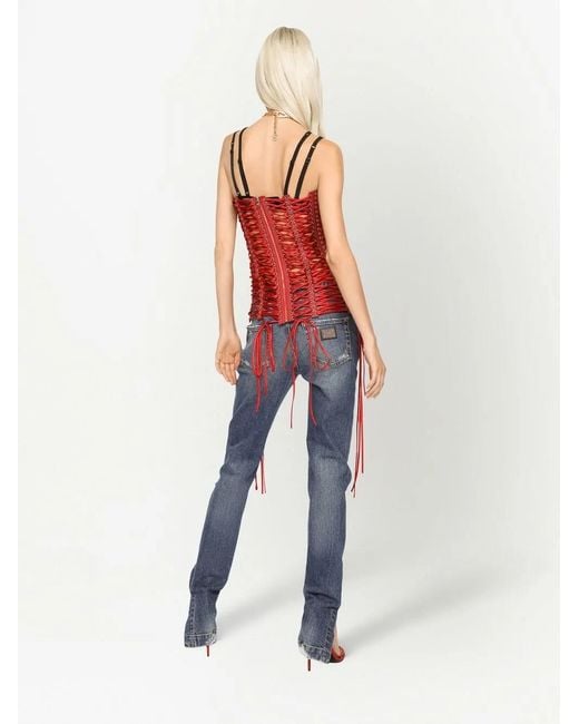 Dolce & Gabbana Blue Girly Distressed Skinny Jeans