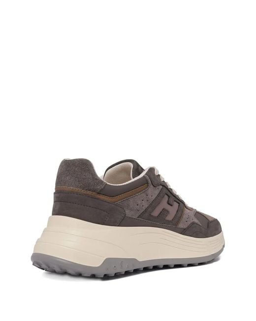 Hogan Brown Hi-Fi Sneakers