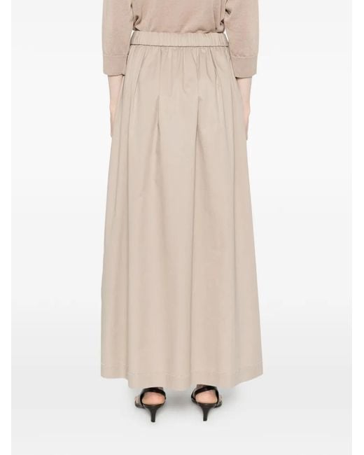 Peserico Rok Met Elastische Tailleband in het Natural