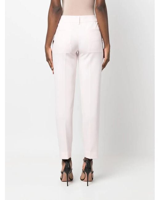 Philipp Plein White Tapered Office Trousers