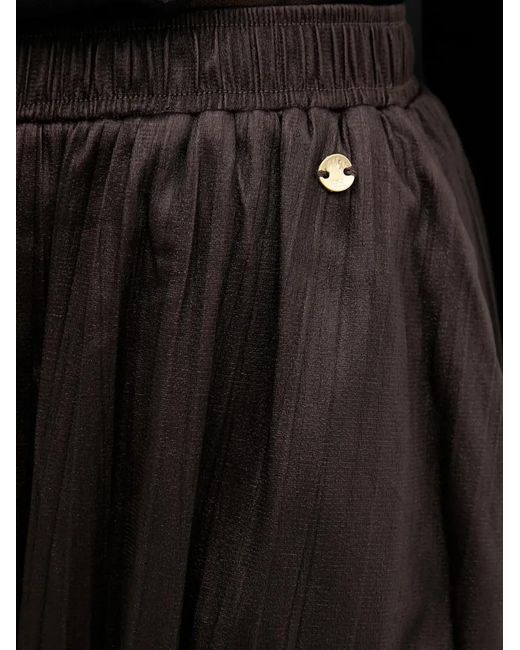 Pedro Del Hierro Madrid Black Pleated A-Line Midi Skirt