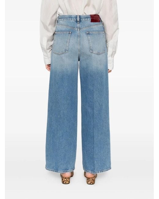 Gucci Jeans Met Logopatch in het Blue