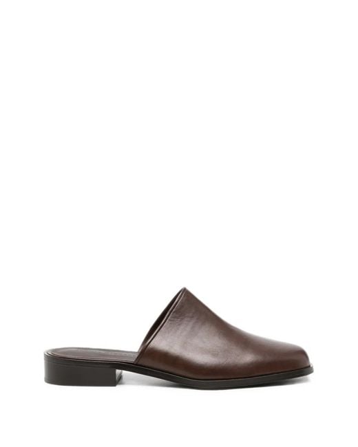 Studio Nicholson Brown Leather Slip-On Mules for men