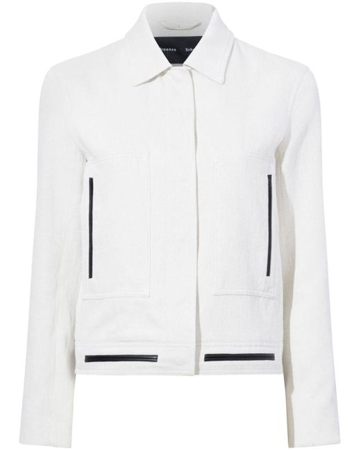 Proenza Schouler White Cotton-linen Blend Jacket