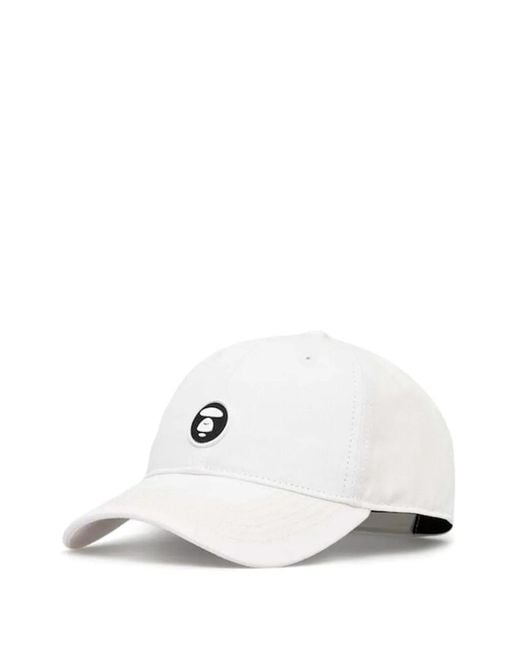 Aape By A Bathing Ape White Logo-Patch Cap for men