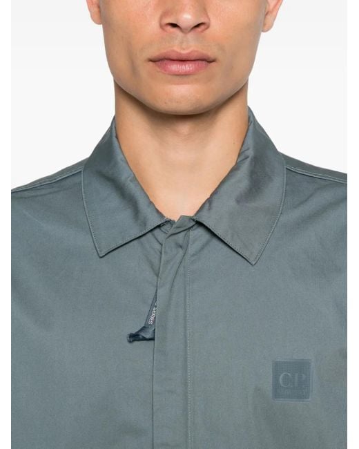 C P Company Blue Pocket Zip-Fastening Jacket for men