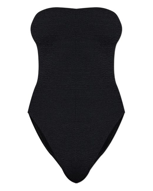Bondeye Black Strapless Textured Swimsuit